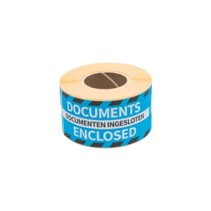 Waarschuwingsetiket Rillprint 46x125mm documents e