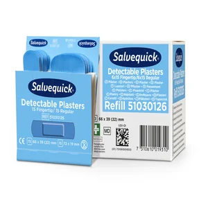 Pleisters Salvequick blauw detectabel mix 6x 30 st