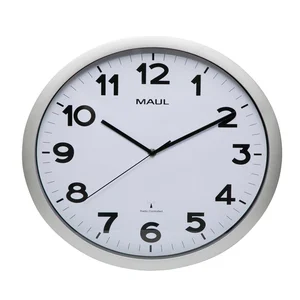 Wandklok MAUL Step RC Ø40x5cm zilver kunststof fra