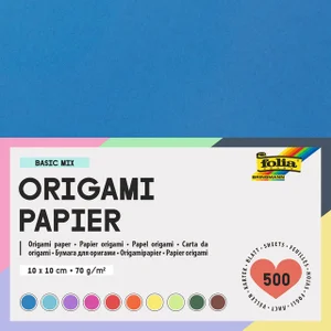 Origami papier Folia 70gr 10x10cm 500 vel assorti