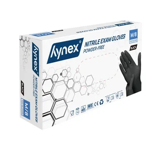 Handschoen Hynex nitril M zwart 3.5g pak à 100 stu