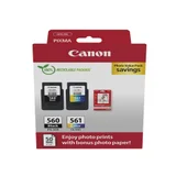 Inktcartridge Canon PG-560 CL-561 zw + kl + papier