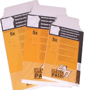 Envelop CleverPack karton A5 176x250mm wit pak à 5
