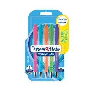 Balpen Paper Mate Flexgrip drukknop Bright fun med