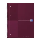Spiraalblok Oxford International Notebook A4+ lijn 160 pagina's rood