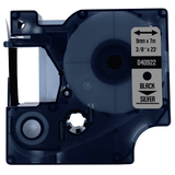 DULA - Dymo D1 40922 Zwart op zilver 9mm x 7m