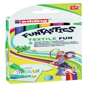 Viltstift edding 17 textiel fun rond 2-3mm set à 5