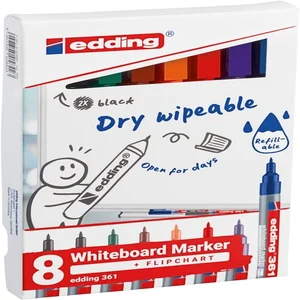 Whiteboardmarker edding 361 rond 1mm assorti 8 stu