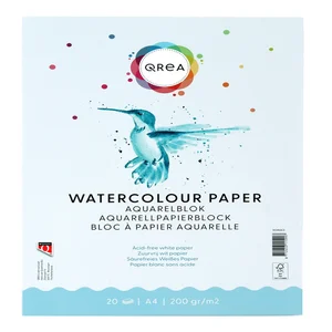 Aquarelblok Qrea A4 20vel 200gr gelijmd