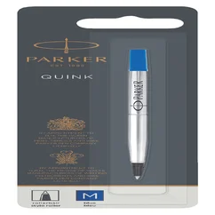 Rollerpenvulling Parker Quink medium blauw blister