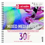 Acryl-aquarelverfpapier Talens Art Creation mixed media A4 wit
