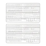 Letter set IEZZY voor letterbord 2x150 wit