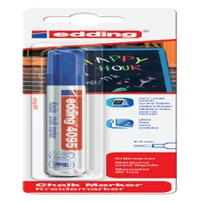 Krijtstift edding 4095 rond 2-3mm blauw blister à