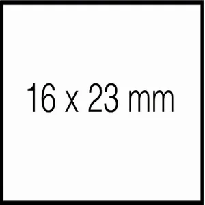 Prijsetiket 16x23mm Sato Duo 20 permanent wit 1500