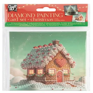 Diamondpaintingkaarten Craft ID Kerst 13x13cm 2 st
