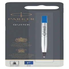 Rollerpenvulling Parker Quink fijn blauw blister à