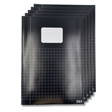 DULA Schriften A4 Ruit 10 mm - Zwart - 5 pak 