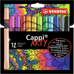 Viltstift STABILO Cappi 168/12 Arty medium assorti