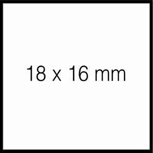 Prijsetiket 18x16mm Sato Duo 16 permanent wit 1500