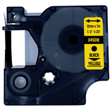 DULA - Dymo D1 45018 / S0720580 Zwart op geel 12mm x 7m