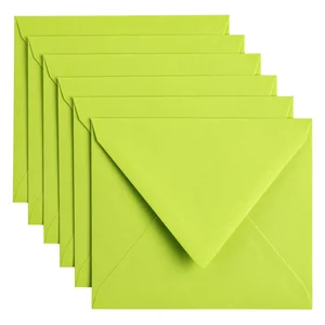 Envelop Papicolor C6 114x162mm appelgroen pak à 6