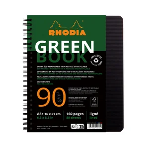 Notitieboek Rhodia Greenbook A5 lijn 6-gaats 180 p