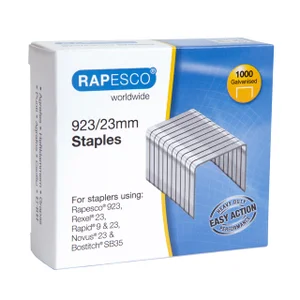 Nieten Rapesco Heavy Duty 923 23mm 1000 stuks zilv