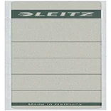 Rugetiket Leitz smal/kort 39x192mm zelfklevend grijs 10 stuks