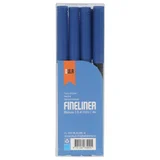 DULA Fineliner blauw 0.4 mm - Set van 4 pennen