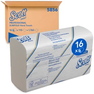 Handdoek Scott Slimfold m-vouw 1-laags 190x300mm 1