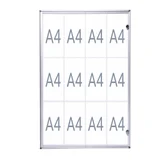 Binnenvitrine wand MAULextraslim whiteboard 12xA4 met slot