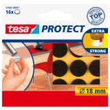 Beschermvilt tesa® Protect anti-kras Ø18mm bruin 16 stuks