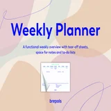Planner Brepols Weekly A4 7dagen/1pagina horizontaal assorti