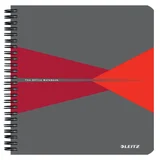 Notitieboek Leitz Office A5 lijn 180 pagina's 80gr grijs rood