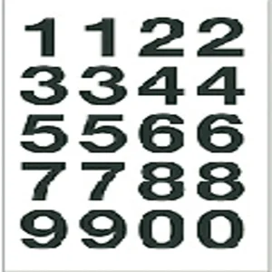Etiket HERMA 4136 20x18mm getallen 0-9 zwart op tr