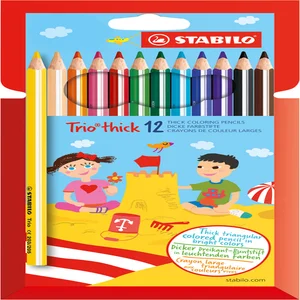Kleurpotloden STABILO 203 Trio dik assorti kartonn