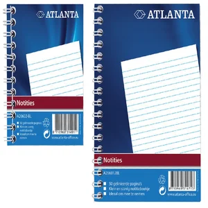 Notitieboek Djois Atlanta A6 lijn 100blz met zijsp