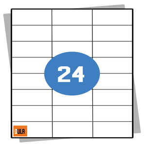 DULA Etiketten A4 24 stickers per vel 70x37mm 100 vel