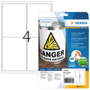 Etiket HERMA 9534 99.1x139mm weerbestendig wit 40