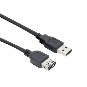 Kabel ACT USB 2.0 A male - USB A female zwart 0.5