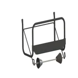 Poetspapierdispenser Euro Products M1 muurstandaard zwart 438304