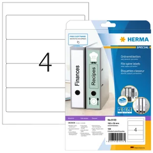 Rugetiket HERMA 5123 192x59mm zelfklevend wit 100