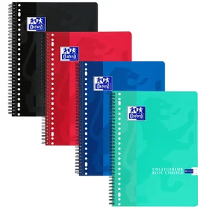 Collegeblok Oxford School A4 ruit 10x10mm 23-gaats
