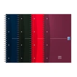 Collegeblok Oxford Office Essentials Europeanbook A4+ 4-gaats 120 pagina's assorti