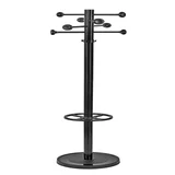 Kapstok MAUL Grando staand 175cm 16 haken zwart RAL9004