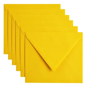 Envelop Papicolor C6 114x162mm dottergeel pak à 6