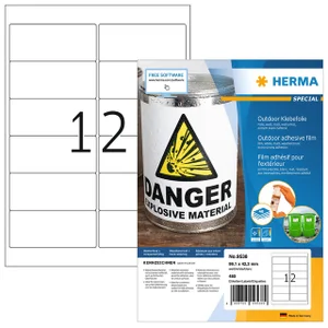 Etiket HERMA 9538 99.1x42.3mm weerbestendig wit 48