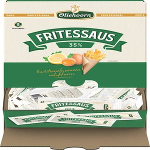 Fritessaus Oliehoorn 35% glutenvrij sachet 198x20m
