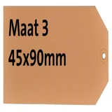 Label karton nr 3 200gr 45x90mm chamois 1000 stuks