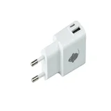 Oplader Green Mouse USB-C 1x en USB-A 1x 2.4A wit